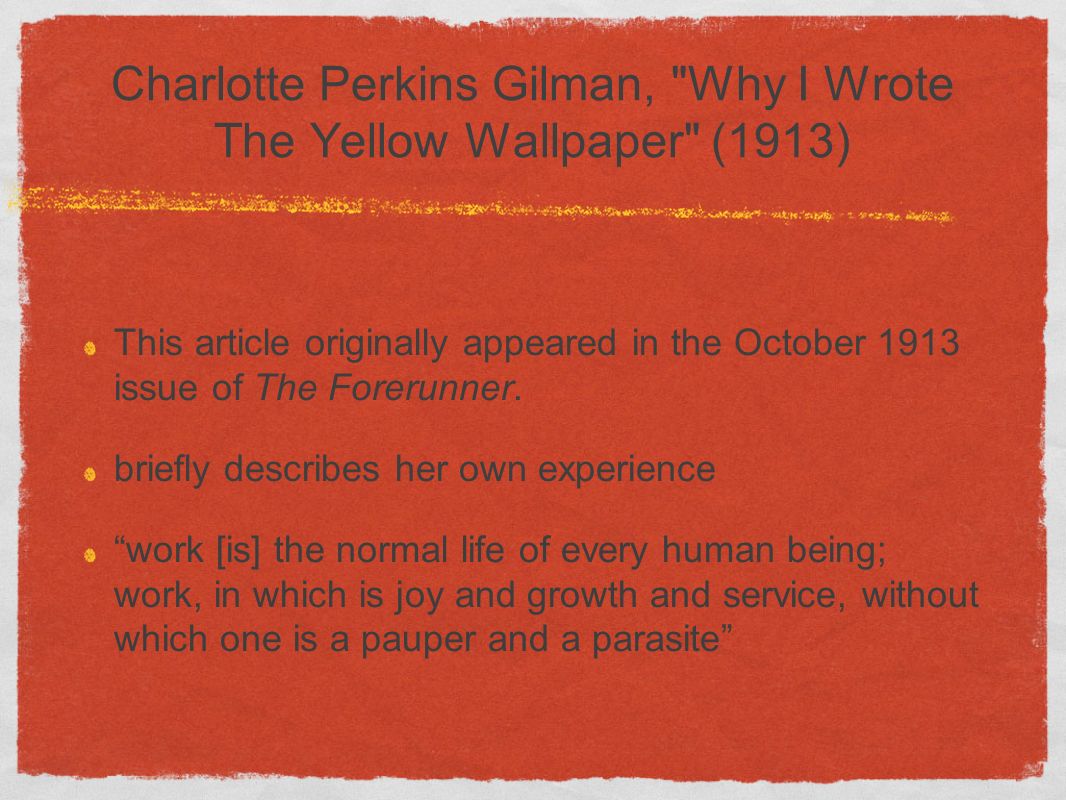Feminine transformation in gilmans the yellow wallpaper essay